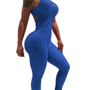 Trendy Backless Fitness Tight Jumpsuit