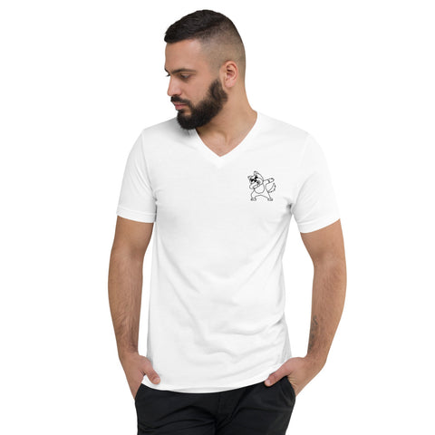 Unisex Dab Dog V-Neck T-Shirt